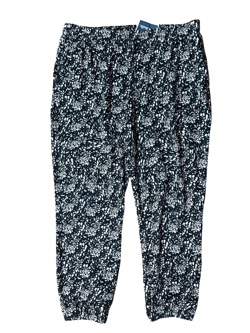 Rachel Zoe Black & White Cropped Printed Ankle Pants